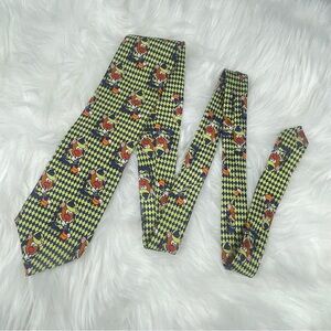 🔥Vintage 100% Silk Mr. Potato Head RM Style 1997 Blue Yellow Men’s Neck Tie